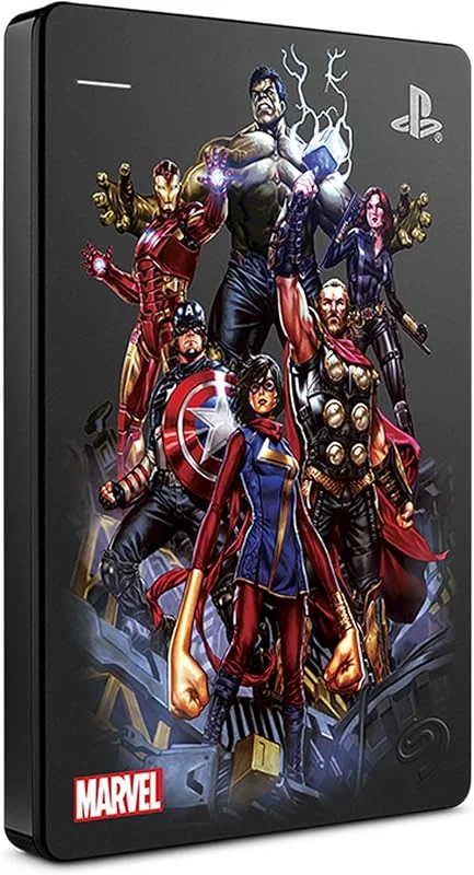 Seagate Game Drive for PS4, Marvel's Avengers Captain America, 2 TB - External Hard Drive, USB 3.0, compatible with PS4 and PS5 (STGD2000206) — Hårvård