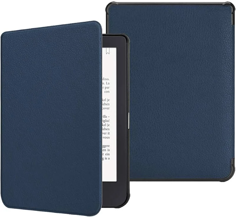 Fintie Fodral kompatibelt med Tolino Shine 3 (2018), Kobo Clara HD (2018) e-läsare - ultratunt fodral med standbyläge och magnetisk stängning, marinblått — Portabel digital och ljud