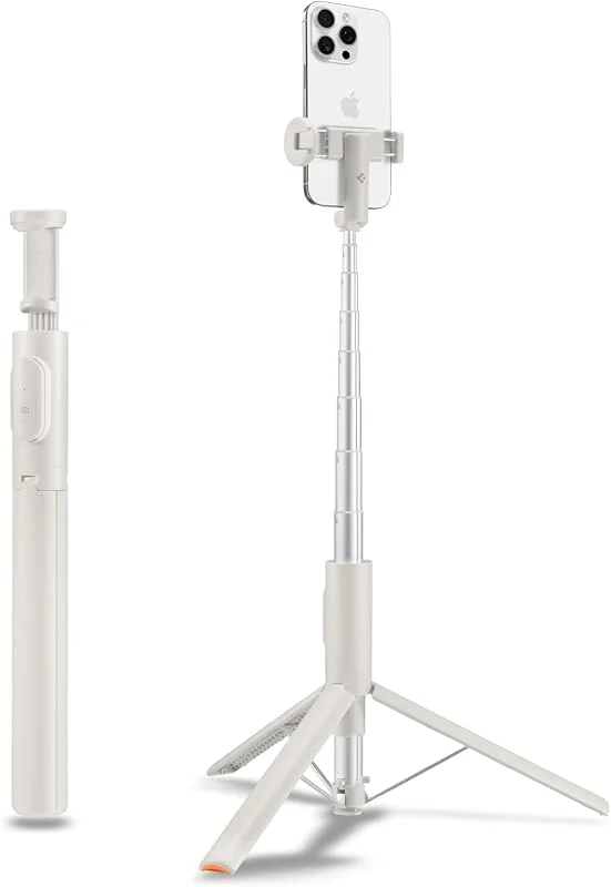 Spigen Automatisk Selfie-stick Stativ, WonderSnap S541W, Bluetooth 5.0 Selfie-stick med Fjärrkontroll, Smartphone-stativ för iPhone, Galaxy, Pixel, Xiaomi, OnePlus - Dune Beige — Mobil och surfplatta
