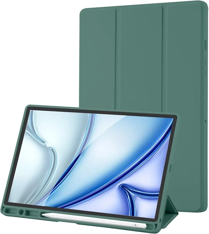 Fodral kompatibelt med Samsung Galaxy Tab A8 10, 5 tum 2022, 2021, modell SM-X200, SM-X205, SM-X207, fodral med pennhållare, skyddsfodral med tredelat stativ, automatiskt viloläge, väckning för Samsung Tab — Mobil och surfplatta