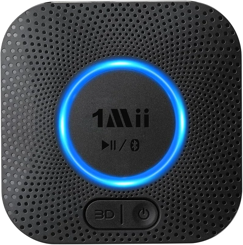 [Uppgraderad] 1Mii B06 Plus Bluetooth-mottagare, HiFi trådlös ljudadapter, Bluetooth 5.1-mottagare med 3D Surround aptX HD aptX låg latens för hemmusik strömning stereosystem — Portabel digital och ljud