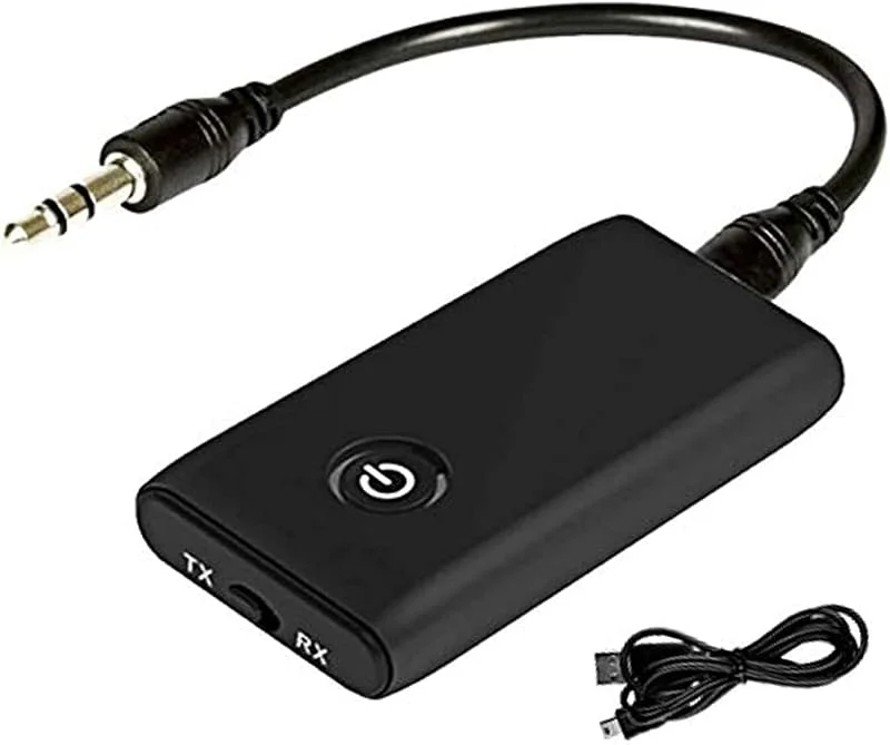 Bluetooth-sändare mottagare 2-i-1 mini trådlös för hörlurar, HiFi-högtalare, radio, bil, TV, PC, bärbar dator, surfplatta, MP3, MP4, Bluetooth 5.0 — Portabel digital och ljud