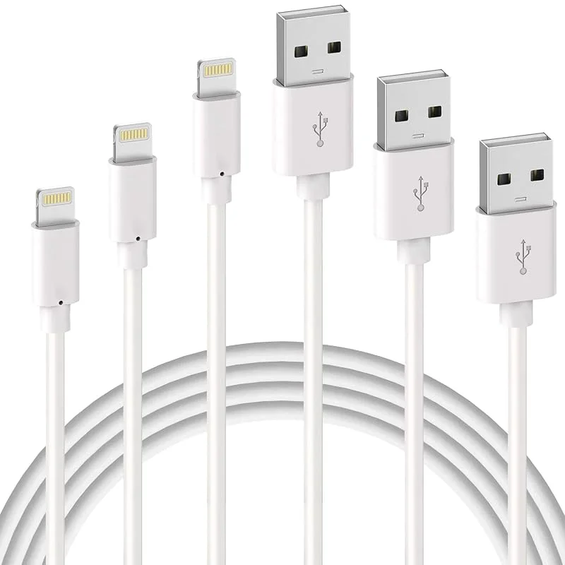 Quntis 3Pack Mix (1m, 2m, 3m) MFi Lightning Kabel – Snabbladdare för Apple — Mobil och surfplatta