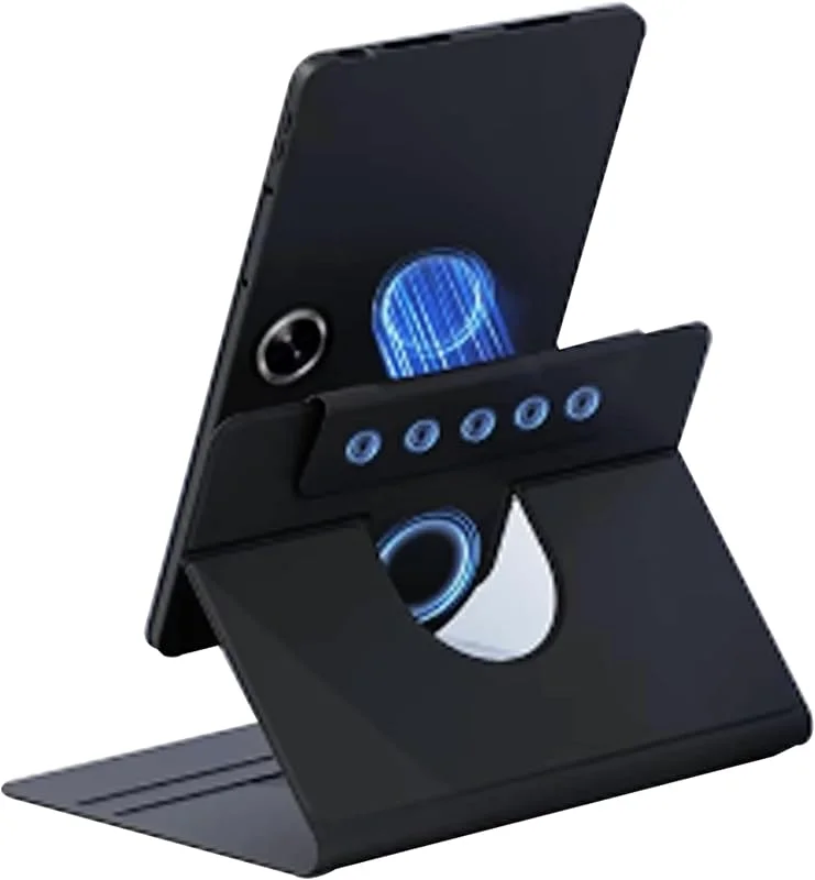 zZjoOoj Skyddsfodral för tablett OnePlus Pad Lite, Oppo Pad SE 11", roterande 360°, magnetiskt, avtagbart, automatisk vila, vak, justerbart stånd, svart — Mobil och surfplatta