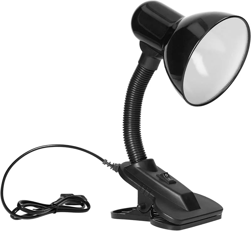 VIRONE LATSA Skrivbordslampa med Klämma E27 40 W Stål + Plast (ingen glödlampa) Kabellängd ~ 90 cm (svart) — Hushållselektronik