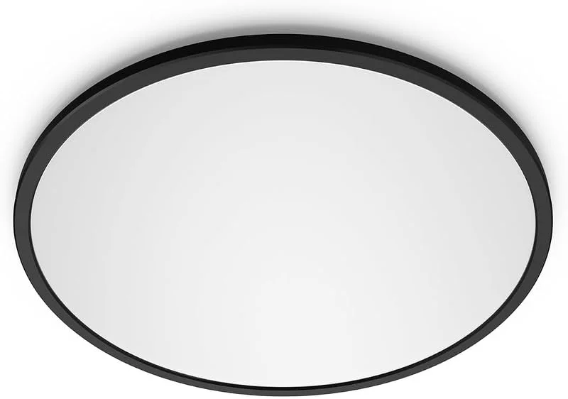 PHILIPS LED superslim scenomkopplare dimbar taklampa 2700K 18W [varm vit – svart] för inomhusbelysning i vardagsrum och sovrum — Smart belysning