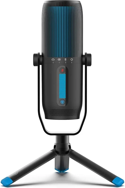 JLab Audio Talk Pro USB Mikrofon PC Plug and Play Professionell upplösning i studiokvalitet, 4 polära mönster, volymkontroll, mute - strömmande mikrofon, podcast, spel — Hörlurar och ljud