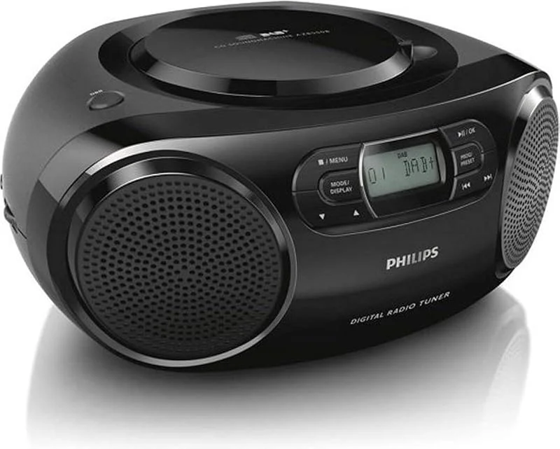 Philips AZB500, 12 Bärbara CD-Spelare med Radio DAB+ (DAB+, FM, Dynamic Bass Boost, CD-Skivor, Blandad, Upprepad-Uppspelning, 3, 5-mm-Ljudingång) Svart - 2020, 2021 Modell — Portabel digital och ljud