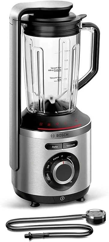 Bosch VitaPower Serie 8 - Vakuumblender, vakuum förlänger hållbarhet, vitaminvänlig mixning, fyra automatiska program, silver — Kök & Hushåll