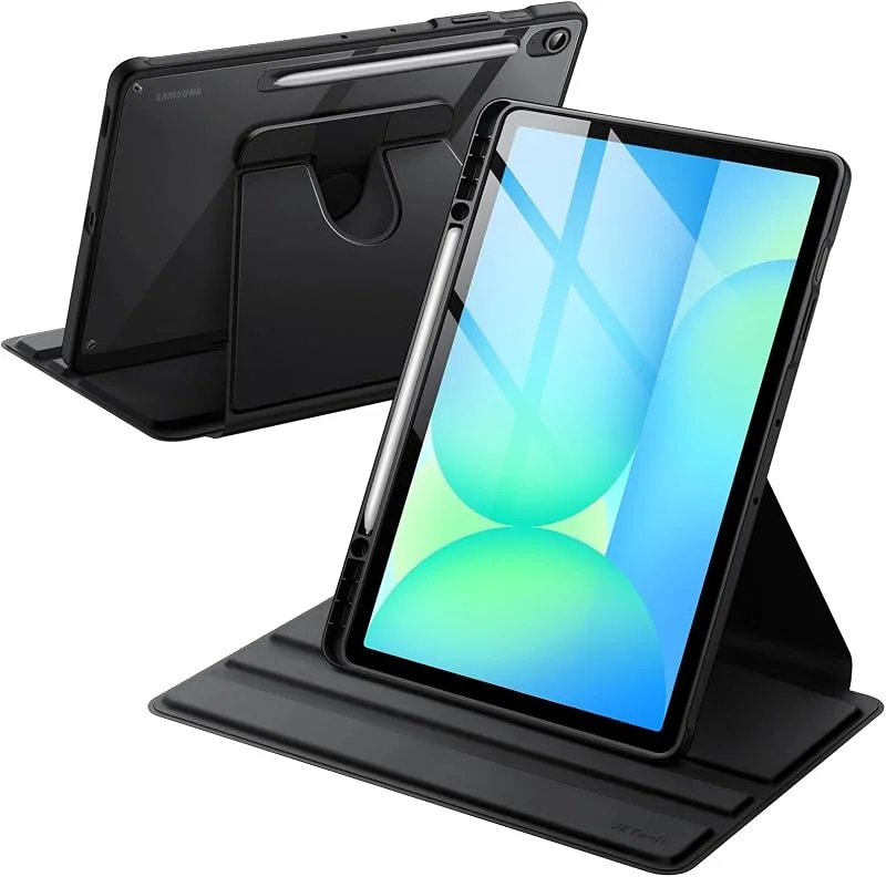 JETech Roterande Fodral för Samsung Galaxy Tab S10 FE Plus 13, 1", Svart — Mobil och surfplatta