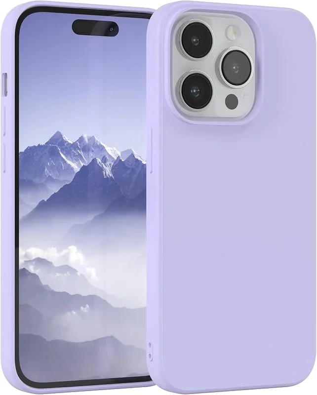 EAZY CASE Silikonfodral kompatibelt med iPhone 14 Pro i Lavendel — Mobil och surfplatta