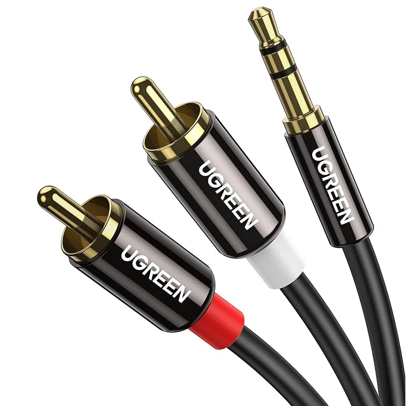 UGREEN Jack till Cinch Kabel 3, 5mm Jack Cinch Stereo Audio Kabel (1M) — Hörlurar och ljud
