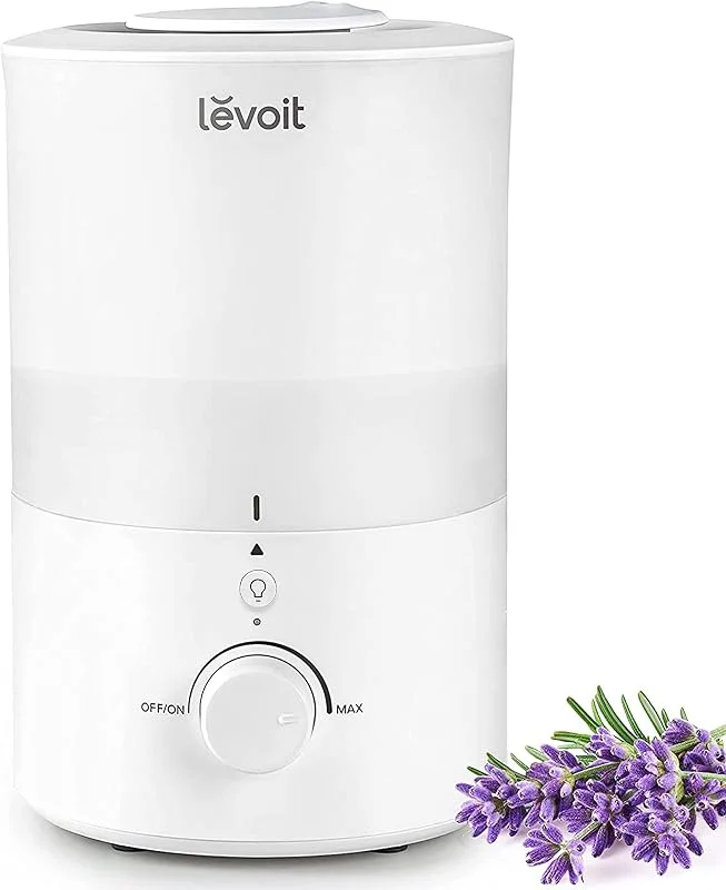 LEVOIT Top-Fill luftfuktare 3 l med nattljus, 360° roterande munstycke, diskmaskinssäkert luftfuktare, tyst inomhusluftfuktare, 25H BPA-fri aromadiffuser för sovrum barnrum växter baby — Hushållselektronik