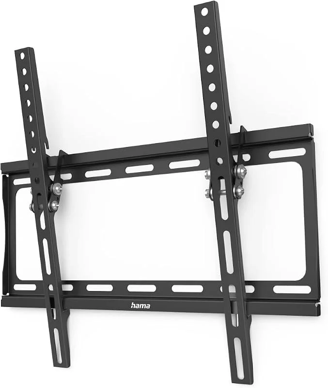 Hama TV-väggfäste lutbar (32 – 65 tums TV-hållare för TV upp till 35 kg, max. VESA 400 x 400, lutbar TV-väggfäste inklusive fiskarpluggar och monteringsanvisningar) svart — TV och streaming