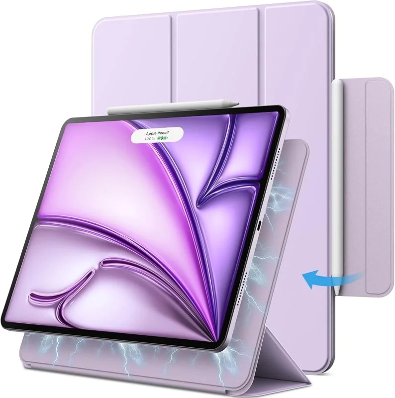JETech Fodral för iPad Air 11" M4, M3, M2, Air 5, 4 10, 9", Pro 11, Ljuslila — Mobil och surfplatta