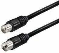 Antennkabel 7, 5 m, antennkontakt rak 9, 5 mm, antennkoppling rak 9, 5 mm, svart — TV och streaming