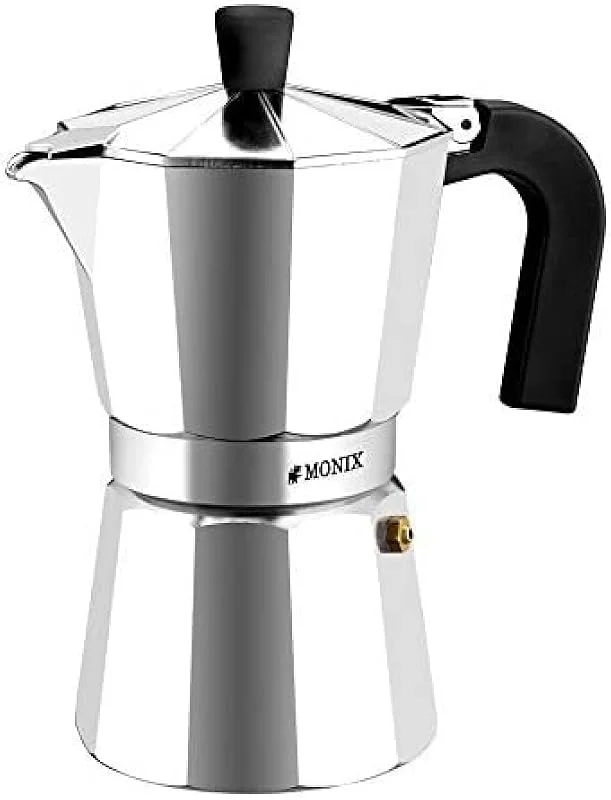 Monix Vitro Express Mockakannor för 6 koppar, aluminium, rostfritt stål — Kök & Hushåll