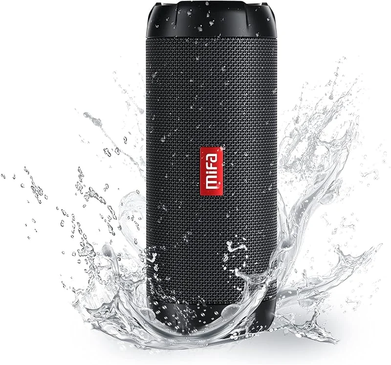 MIFA WildRod bärbar bluetooth-högtalare med LED-ljus, 30 W och djup bas, vattentät IP67, 12 timmars uppspelning, PartyAdd för parning med flera högtalare, trådlös för camping — Hörlurar och ljud