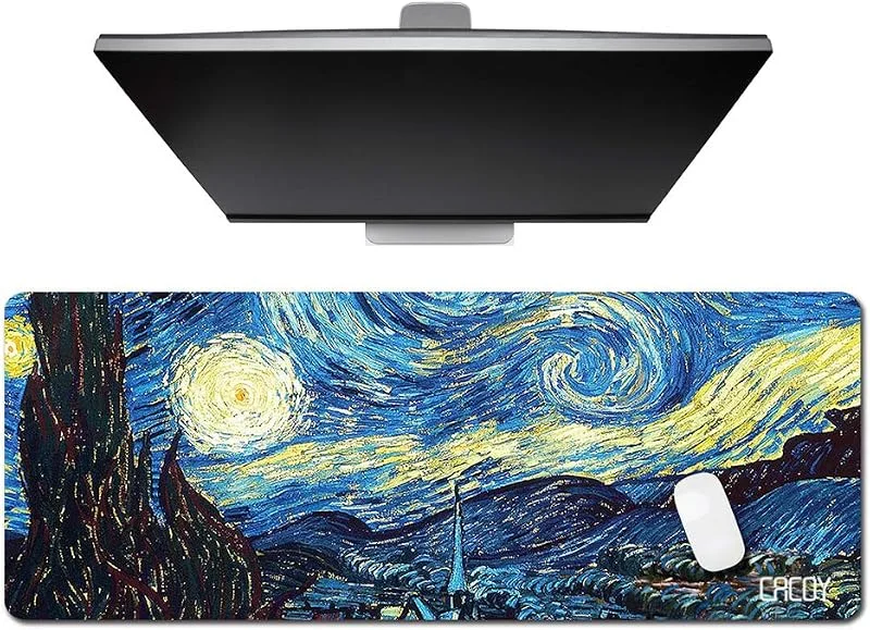 Cacoy Stor Spelmusmatta XL (100 x 40 cm) - Dator Musmatta Med Halkfri Gummibas för Mus, PC Och Bärbar Dator — Datortillbehör