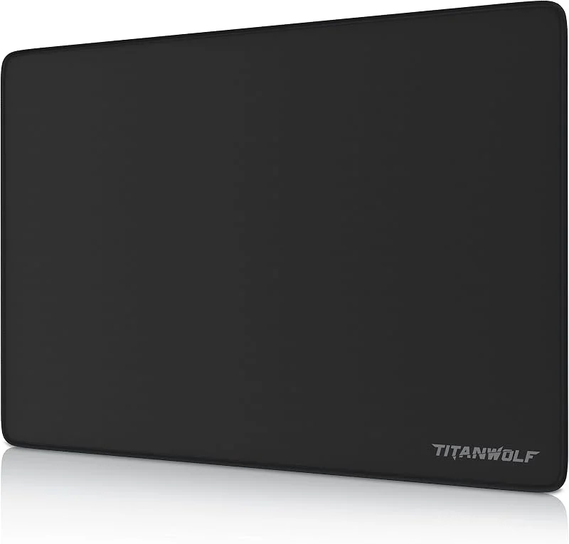 CSL – Speed gaming-musmatta Titanwolf svart 250 x 350 mm – musmatta – bordsunderlägg stor storlek – förbättrar precision och hastighet — Datortillbehör