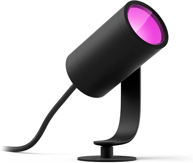 Philips Hue Vit och färg Ambiance LED trädgårdsstrålkastare Lily 1 basuppsättning, dimbar, upp till 16 miljoner färger, kontrollerbar via app, kompatibel med Amazon Alexa (Echo, Echo Dot). — Smarta hem