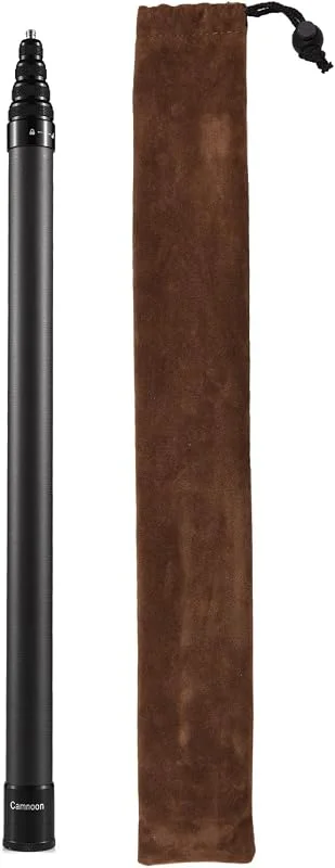3 meter selfie stick osynlig för actionkamera, camnoon kolfiber justerbar förlängning 262 g med halkfri konstruktion och stabil vridlåsdesign med tygförvaringsväska — Mobil och surfplatta