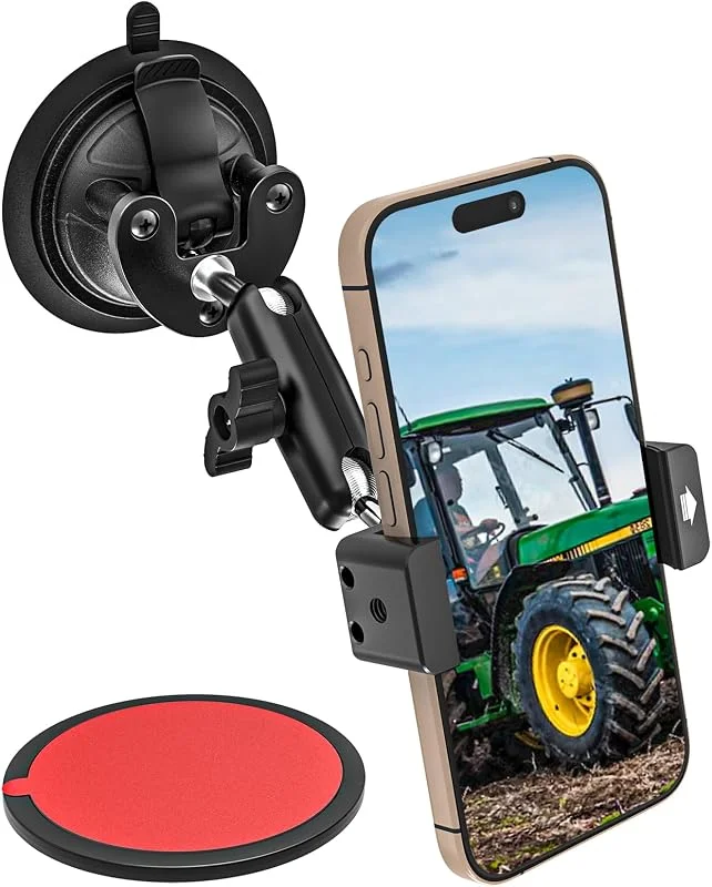 Bil, Traktor Telefonhållare Metall [Justerbar Aluminiumarm] — Mobil och surfplatta