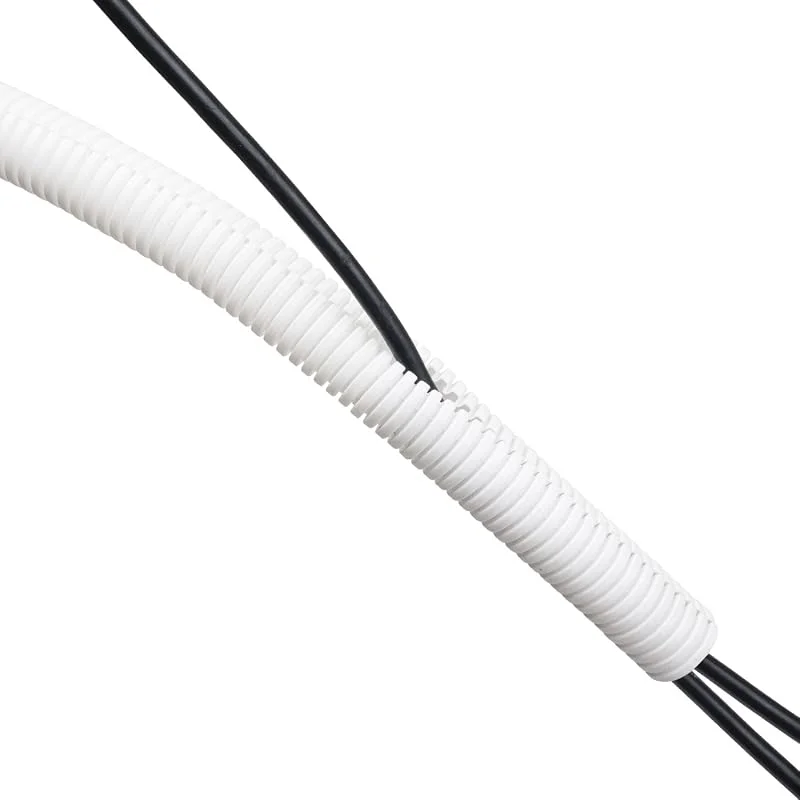 D-Line ordningstub för kablar, kabelhanteringshylsa, försplittad ledning, klippbar, organisera kablar och sladdar från TV-apparater, datorer och spelkonsoler - 1, 1 meter längd x 25 mm diameter – vit — TV och streaming