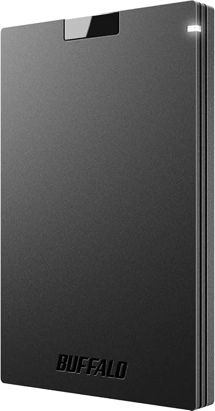 Buffalo Extern SSD 1 TB - Kompatibel med PS4, PS5, Windows, Mac - USB-C - USB-A - USB 3.2 - Extern Solid State-Drive - SSD-PG1.0U3B — Portabel digital och ljud