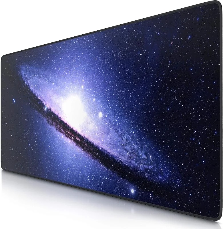 CSL – XXL musmatta gaming 900 x 400 mm – XXL musmatta stor med motiv – bordsunderlägg stor storlek – förbättrar precision och hastighet – även för Roccat Razer Logitech-mus och tangentbord – Galaxy — Datortillbehör