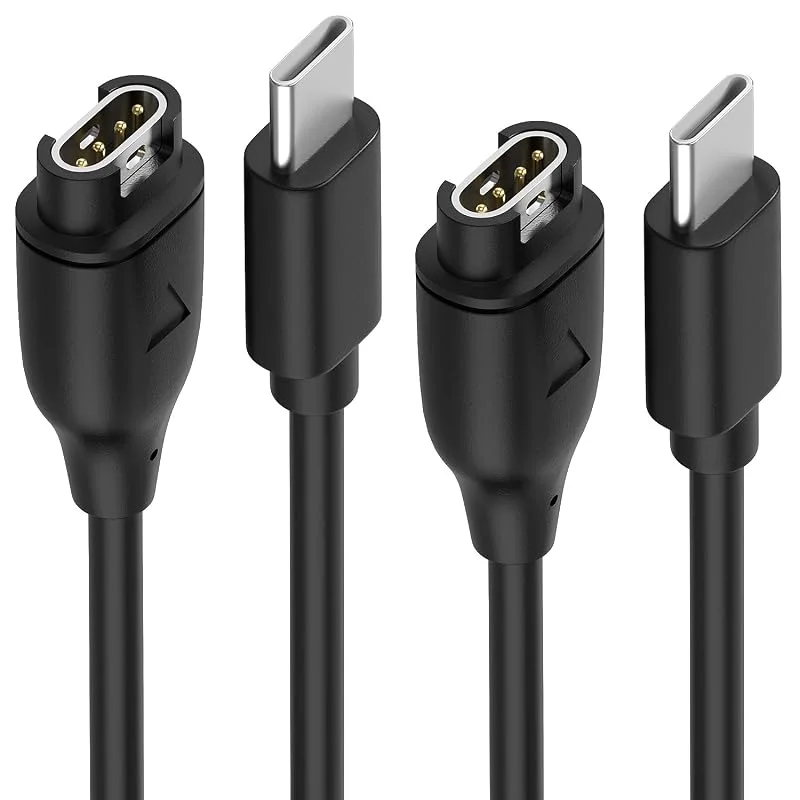 Sinoacc USB C-laddare för Garmin Watch laddningskabel för Fenix 5 5S 5X Plus 6 6S 6X Pro 7 7S 7X, Forerunner 745 935 945 45 45S musik, instinkt, Approach S10 S40 S60 S12 S42 Vivoactive 3 4 4S Venu — Mobil och surfplatta
