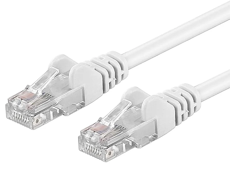 PremiumCord nätverkskabel, Ethernet, LAN & Patch-kabel Cat6, UTP, snabb flexibel och robust RJ45-kabel 1 Gbit, S, AWG 26, 7, kopparkabel 100% Cu, vit, 7 m — Laddning och kablar