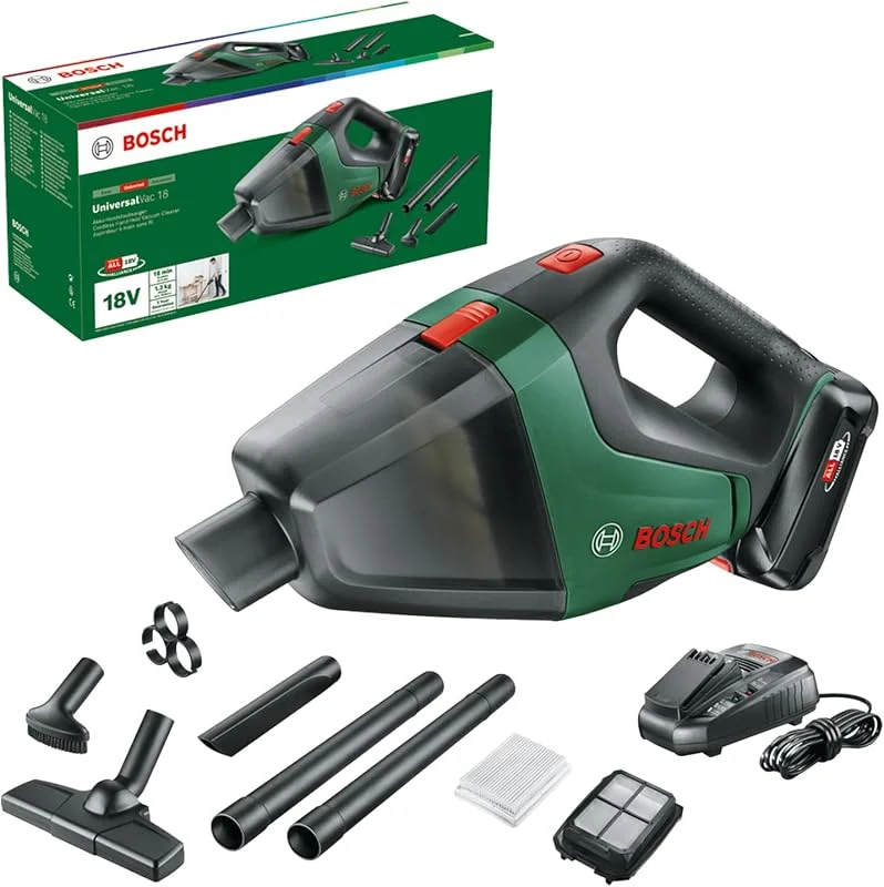 Bosch sladdlös dammsugare UniversalVac 18 2, 5 Ah batteri, 18 voltssystem, i kartong — Hushållselektronik