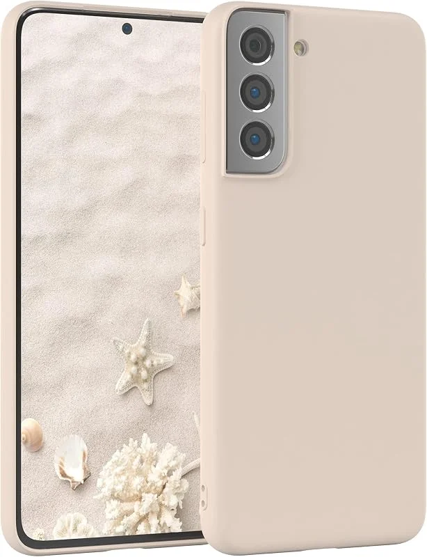 EAZY CASE Silikonfodral kompatibelt med Galaxy S21 5G i Taupe — Mobil och surfplatta