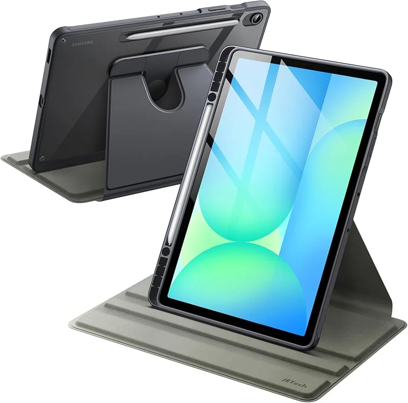 JETech Roterande Fodral för Samsung Galaxy Tab S10 FE Plus 13, 1", Grå — Mobil och surfplatta