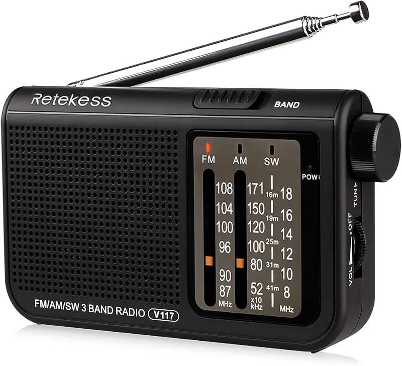 Retekess V117 Bärbar Radio, FM, AM, SW — Portabel digital och ljud