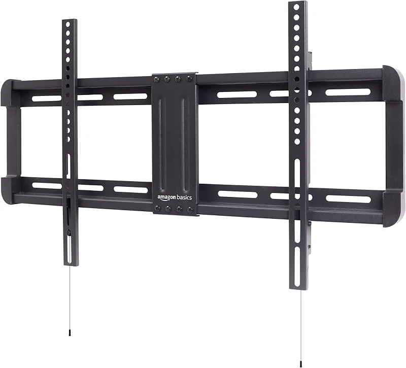 Amazon Basics TV-väggfäste med djup profil, horisontell stolpmontering, nivåjustering för TV 32–86 tum, 81, 2–218cm, svart — TV och streaming