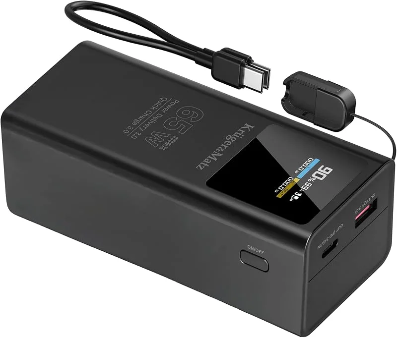 Krüger&Matz PowerBank 20 000 mAh Li-pol 65W med QC- och PD-funktion KM0914 — Mobil och surfplatta