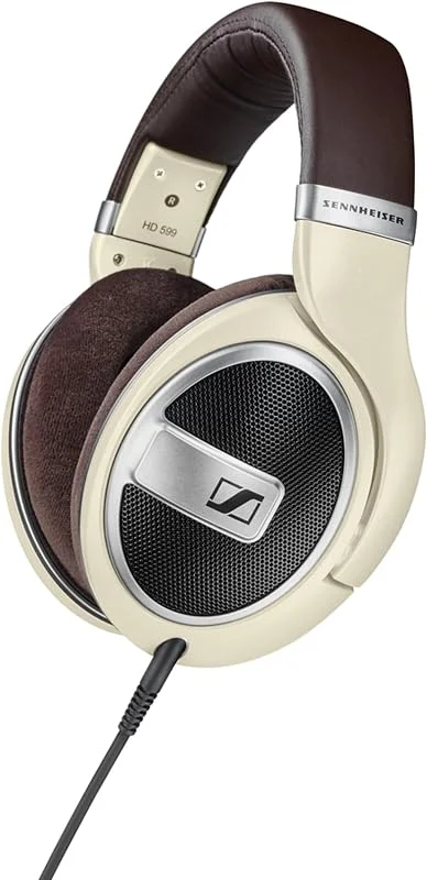 Sennheiser HD 599 - Over-Ear offener High-End-Kopfhörer mit außergewöhnlicher Klangqualität und geringer Verzerrung - Audiophile Ohrhörer mit austauschbaren Ohrpolstern, matt-ivory — Hörlurar och ljud