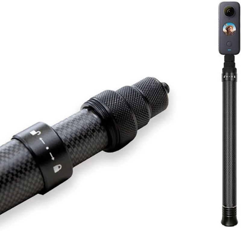 Kolfiber Förlängbar Selfie Stick, Handhållen Selfie Stick Utdragbar Selfie Stick för Monopod Stativ Bärbar Förlängning Kolfiber Monopod Tillbehör för Kameror (, 9, 8 fot) — Mobil och surfplatta