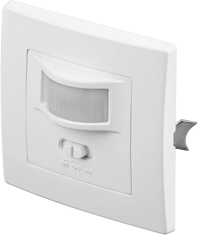 Goobay 96005 infraröd rörelsedetektor för inomhus IP20 med 160° PIR-sensor för LED-lampor detektor infälld väggmontering 9 m räckvidd triac vit — Smarta hem