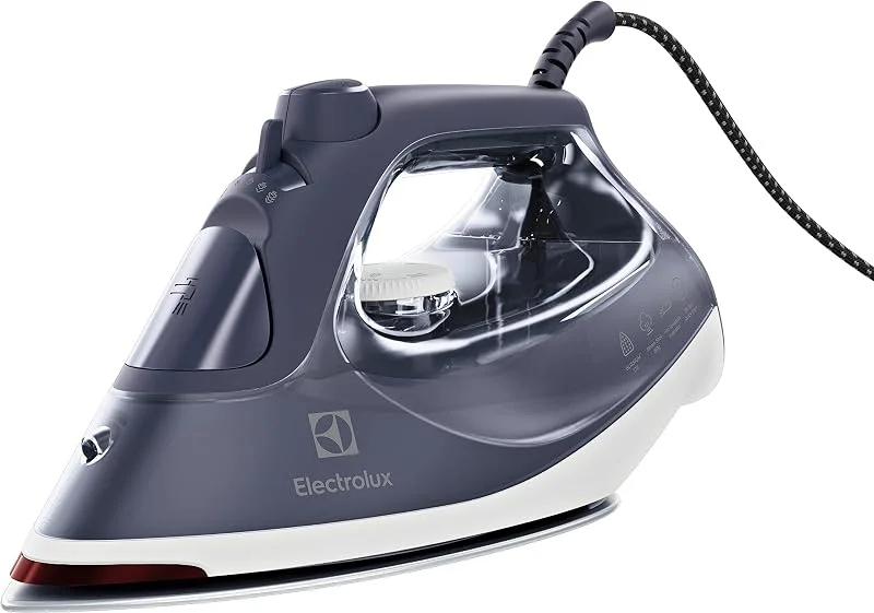Electrolux Strykjärn Refine 600 E6SI1-2MN, Ångstrykjärn med Reptålig GLISSIUM 175-sula, Självrengörande med FlushClean, Antidroppfunktion, Misty Navy — Hushållselektronik