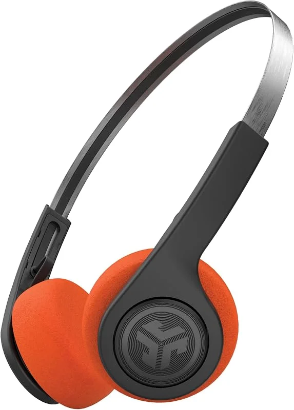 JLab Retro hörlurar, Rewind 2 trådlöst retroheadset med anpassade appkontroller, 20+ timmar Bluetooth-speltid, lätt, vintage Bluetooth-hörlurar med mikrofon — Hörlurar och ljud