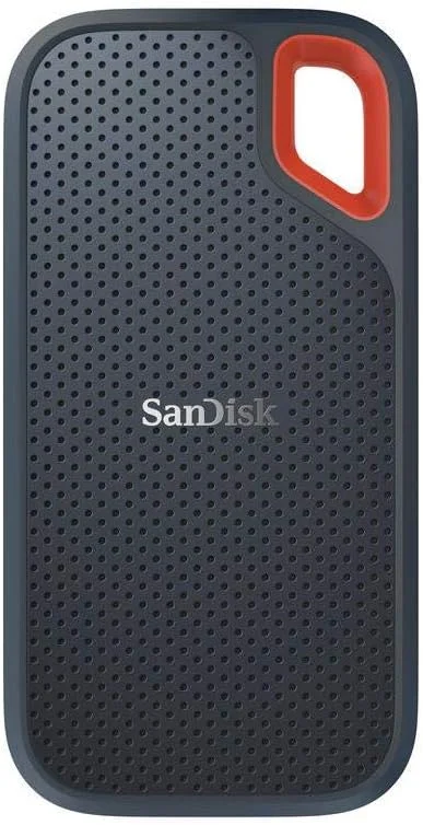 SanDisk SDSSDE60-2T00-G25 Extrem Bärbar Extern SSD-Minne, 2 TB, 2.5", 550 MB, s, Grå, Orange — Portabel digital och ljud