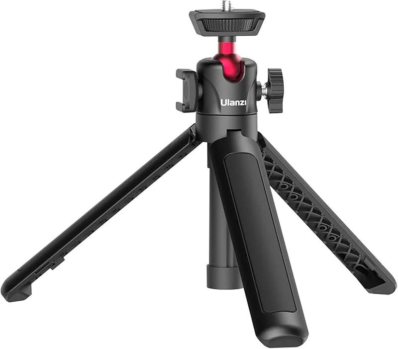 MT-16 utdragbart selfiepinne-stativ, ULANZI mini smartphone-stativ, 4 nivåer, 45 cm med minikulhuvud och kallt skofäste, kompakt för vlogging smartphone iPhone Samsung och Sony Canon DSLR-kameror — Mobil och surfplatta