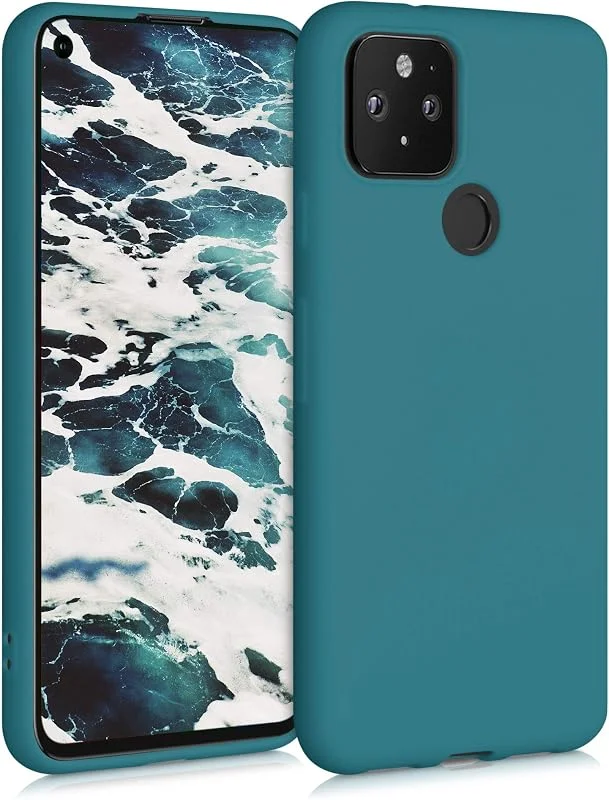 kwmobile Fodral kompatibelt med Google Pixel 5 - mjukt silikonfodral - matt olja — Mobil och surfplatta