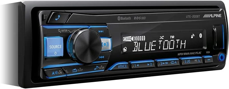 Alpine Electronics UTE-200BT Bilradio med Bluetooth, 17.7 x 17.8 x 5 cm — Portabel digital och ljud