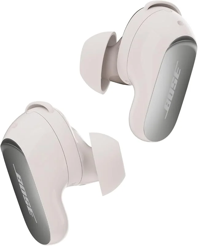 Bose QuietComfort Ultra Bluetooth öronsnäckor (2:a generationens), trådlösa, brusreducerande öronsnäckor, upp till sex timmars batteritid, IPX4-certifiering, uppslukande ljud, djup bas, Vit rök — Hörlurar och ljud