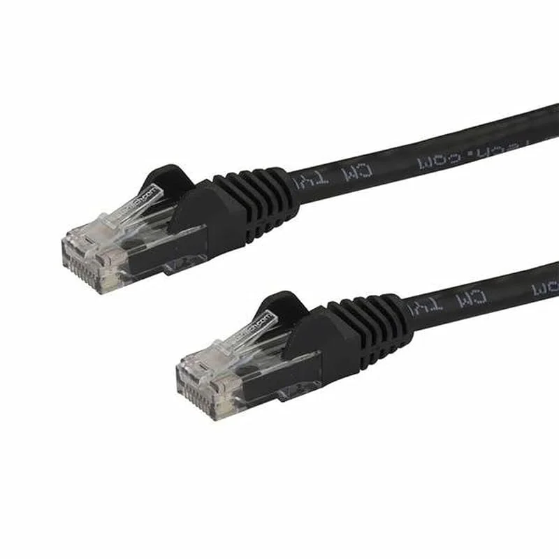 StarTech.com 5 m Cat6 Snagless Gigabit UTP-nätverkskabel, Cat 6 RJ45 nätverkskabel med vevskydd, svart — Laddning och kablar