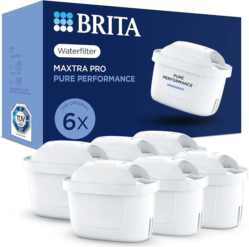 BRITA 122041 MAXTRA PRO vattenfilterpatron allt-i-1 – 6-pack (halvårslager) – ersättningspatroner minskar kalk, klor, bekämpningsmedel och föroreningar för kranvatten med bättre smak — Kök & Hushåll